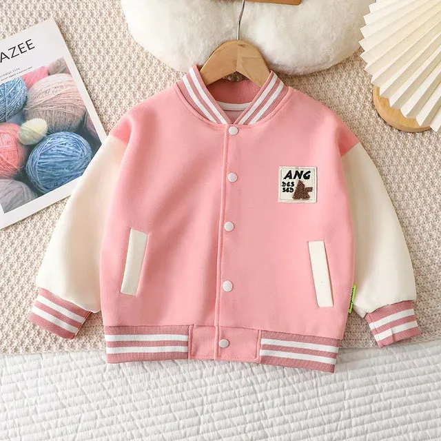 Baseball Jackets Spring Fall Baby Girls Boys Clothes Children Cotton Coats Teen Sports Kids Sportswear Outerwear